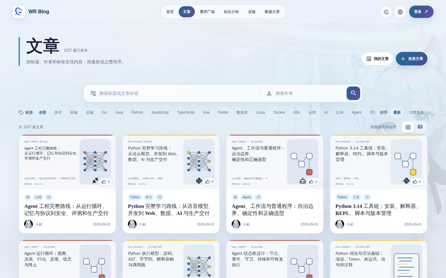 WR Blog 文章列表预览